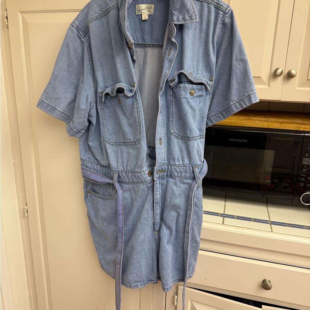 Universal Thread Light Blue Denim Jumpsuit